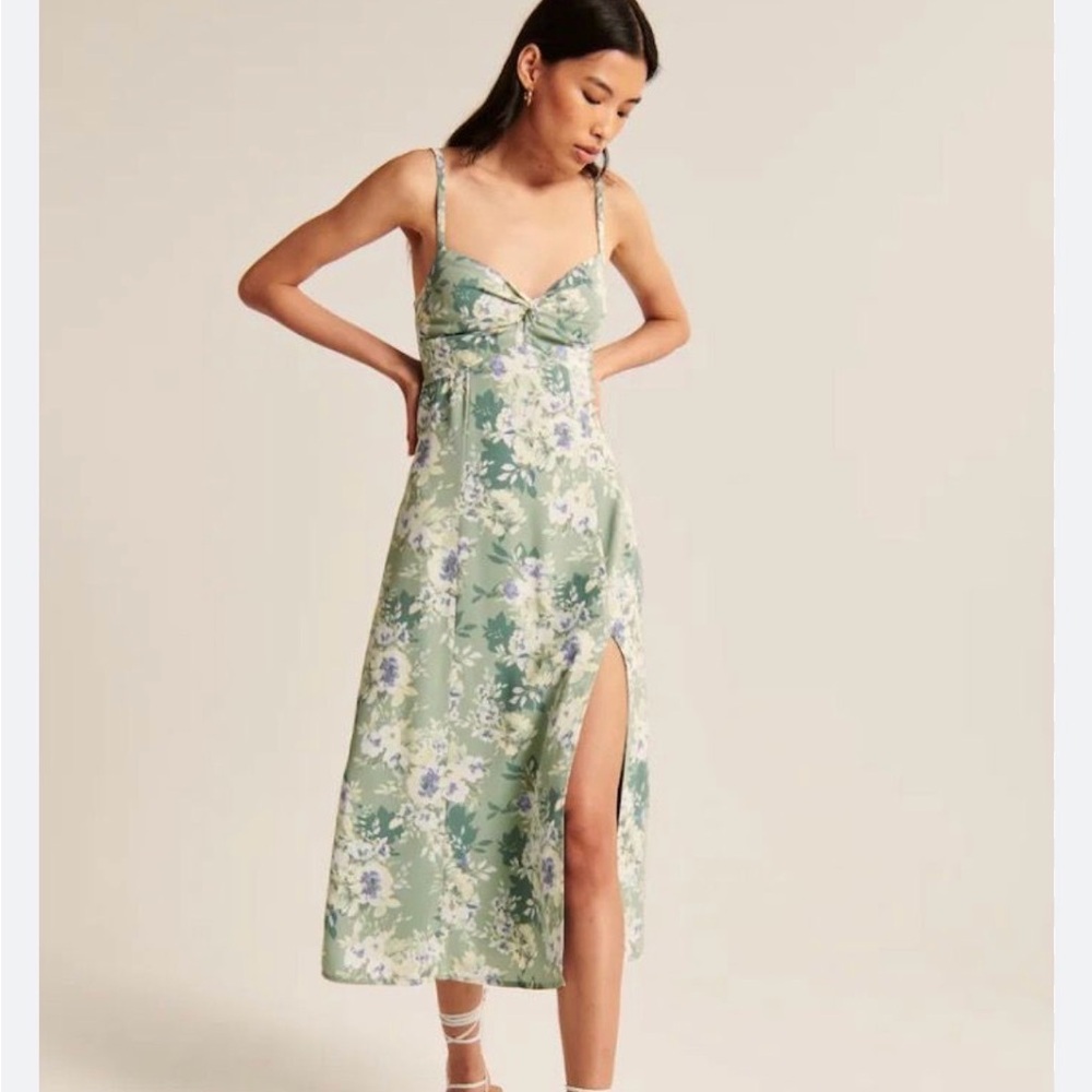 Abercrombie & Fitch Green Floral Dress